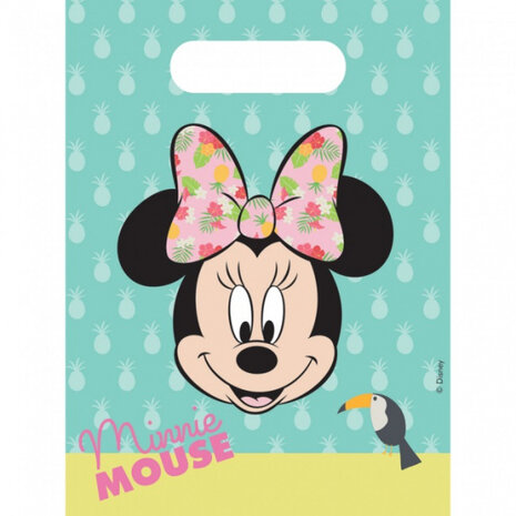 uitdeelzakjes Minnie Tropical junior papier 6 stuks