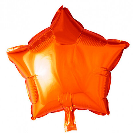folieballon ster 45 cm oranje