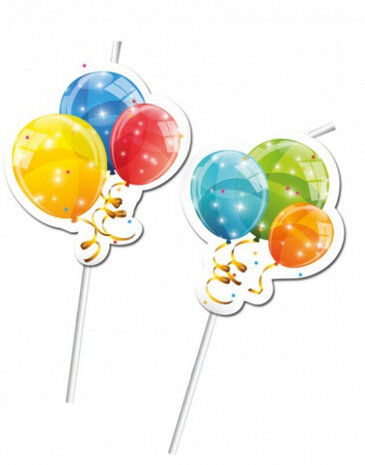 rietjes ballonnen junior 24 cm 6 stuks
