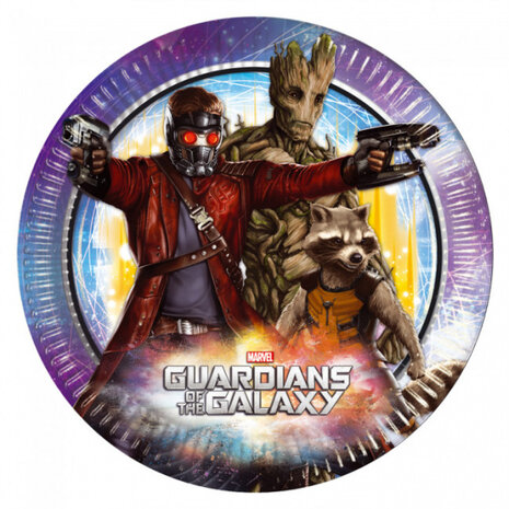 feestborden Guardians of the Galaxy 23 cm karton 8 stuks