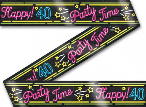 markeerlint Happy 40 zwart 12 meter