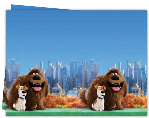 tafelkleed Secret life of pets 120 x 180 cm blauw