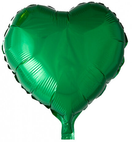 folieballon hartvorm 45 cm groen