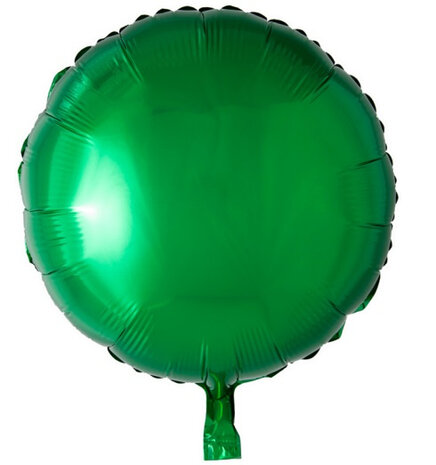 folieballon rond 45 cm groen