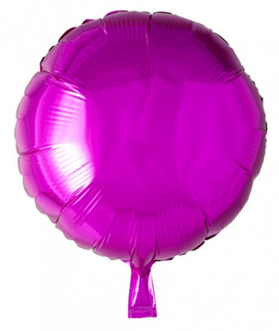 folieballon rond 45 cm fuchsia