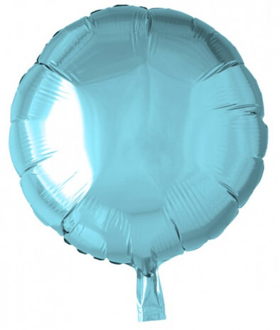 folieballon rond 45 cm lichtblauw