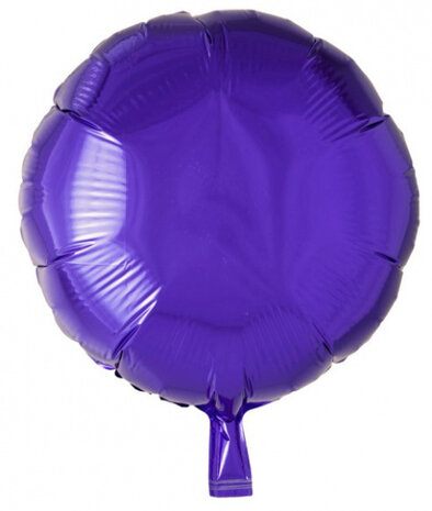 folieballon rond 45 cm paars