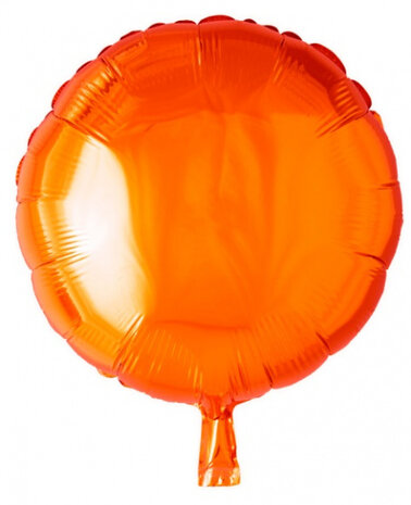 folieballon rond 45 cm oranje