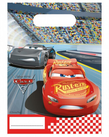 uitdeelzakjes Cars 3 junior 23 x 16 cm 6 stuks