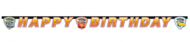 slinger Cars 3 Happy Birthday 180 x 14 cm papier
