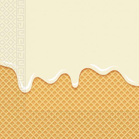 servetten ijs druipend 33 x 33 cm papier geel 20 stuks