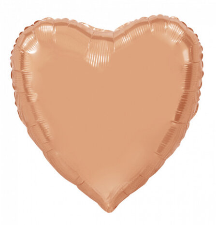 folieballon hartvorm 92 cm ros&eacute;goud