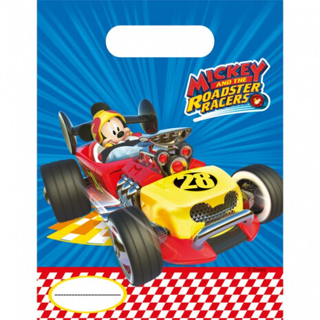 uitdeelzakjes Mickey Roadster 23 x 16 cm 6 stuks