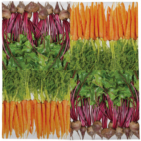 servetten Groenten 33 x 33 cm groen 12 stuks