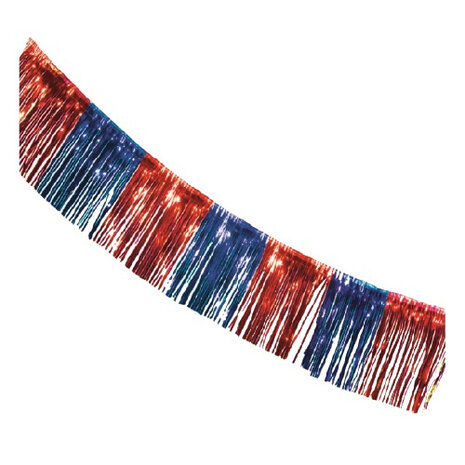 slinger Folieguirlande 10 meter blauw/rood
