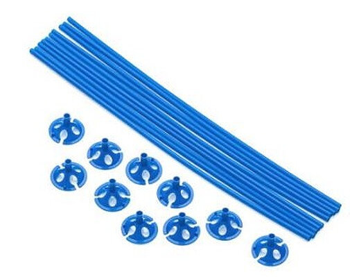 ballonhouders 40 cm blauw 10 stuks