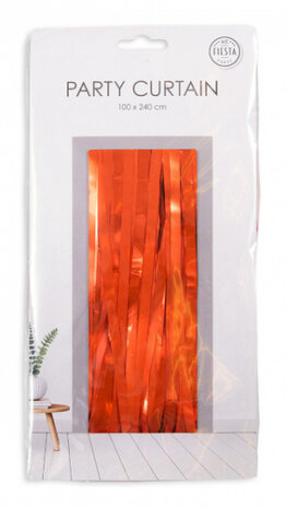 deurgordijn 100 x 240 cm folie oranje