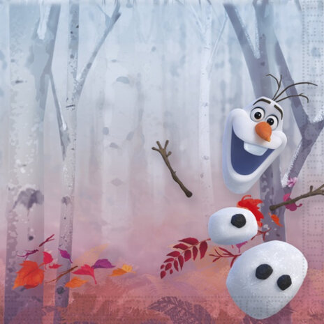 servetten Frozen II junior 33 x 33 cm papier 20 stuks