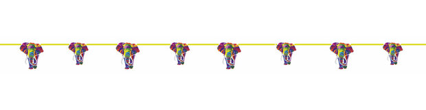 vlaggenlijn Olifant 230 cm karton
