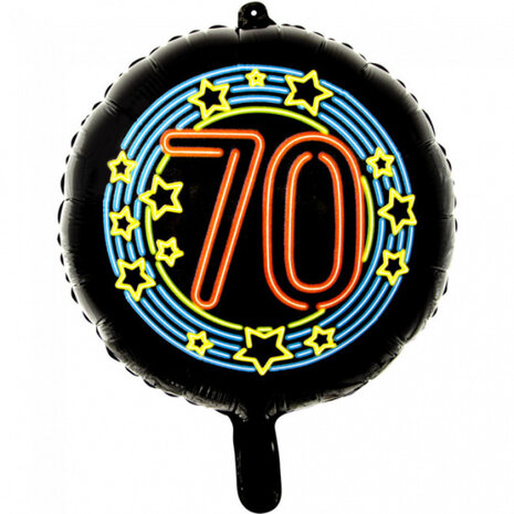 folieballon 70 neon 45 cm zwart