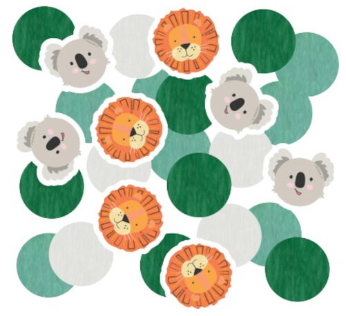 confetti jungle 14 gram groen/oranje/grijs