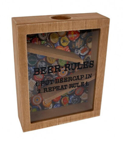 spaarpot Beergame 20 x 16 hout naturel