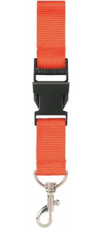 keycord Safety-Break 53 x 2,5 cm polyester oranje
