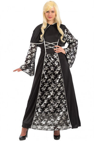 verkleedjurk Priestess dames zwart one-size