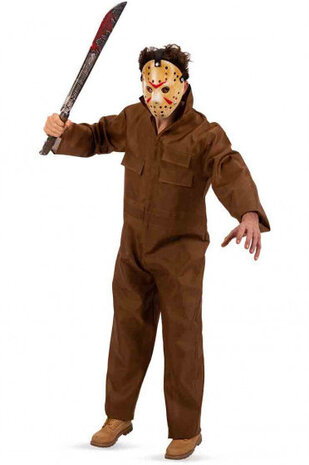 verkleedkostuum Jason bruin canvas bruin one-size
