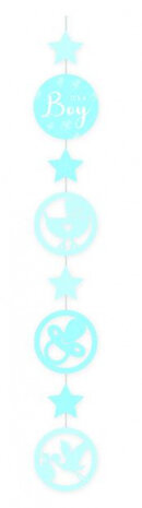 hangdecoratie Boy 15 cm papier blauw