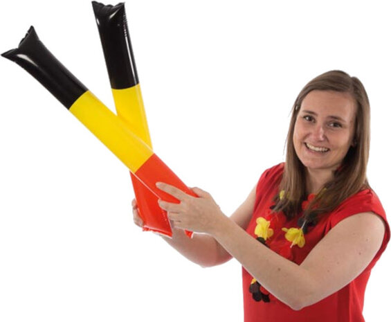 supporterskit Belgi&euml; polyester zwart/geel/rood 4-delig