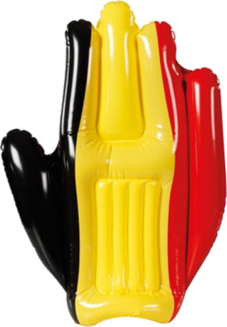opblaashand Belgi&euml; 50 cm Belgi&euml; PVC zwart/geel/rood