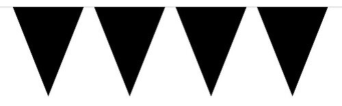 vlaggenlijn XL 10 meter zwart