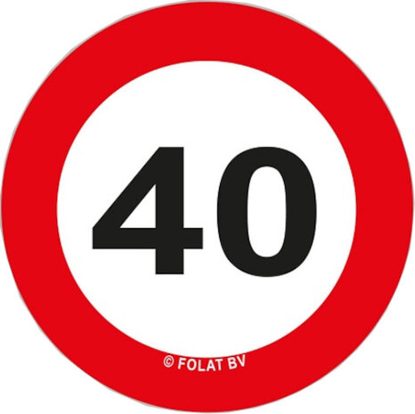 confetti XL verkeersbord 40 5 cm 48 stuks