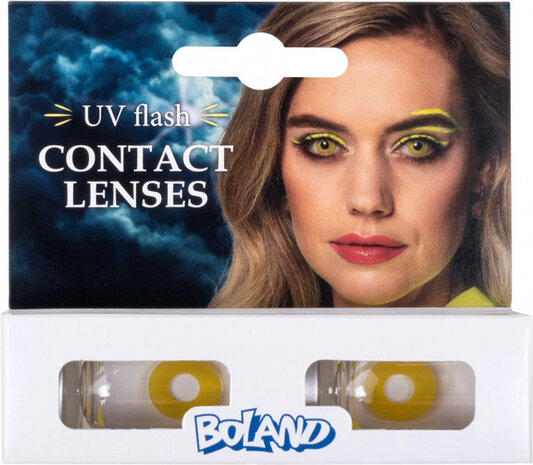 maandlenzen UV flash siliconen geel 2 stuks