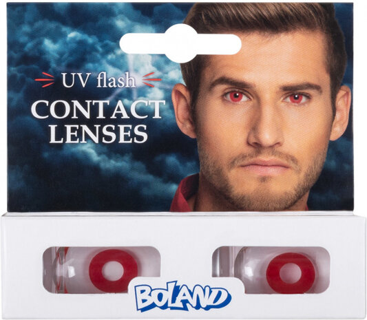 maandlenzen UV flash siliconen rood 2 stuks