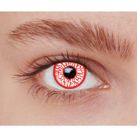 contactlenzen Blood Shot siliconen rood/wit