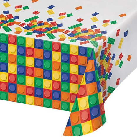 tafelkleed Block Party 137 x 259 cm wit