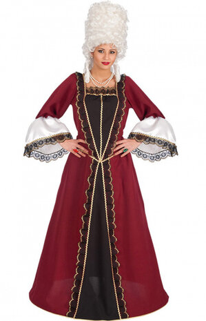 verkleedjurk lang Brigitta dames rood mt XL