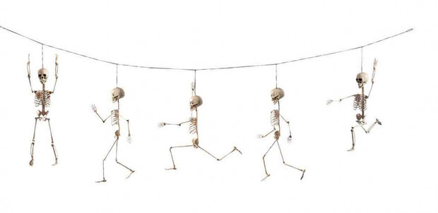 skelettenslinger aanpasbaar 280 x 70 cm wit