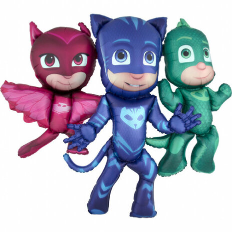 folieballon Airwalker PJ Masks 144 x 127 cm rood/blauw