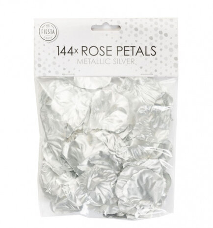 rozenblaadjes 4 x 4 cm polyester zilver 144 stuks