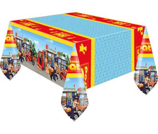 tafelkleed Postman Pat 120 x 180 cm blauw/rood/geel