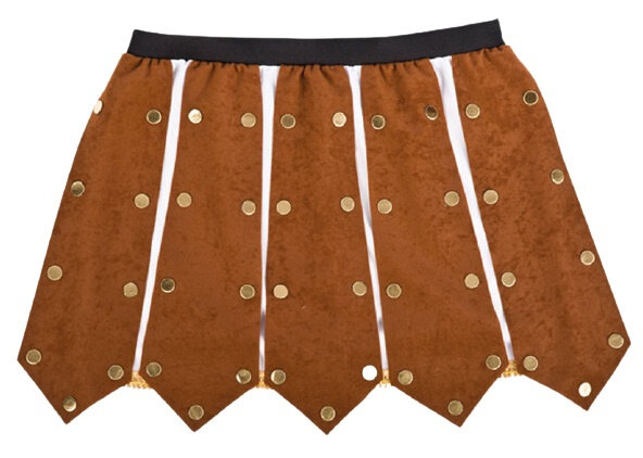 verkleedrok Romeins textiel bruin one-size
