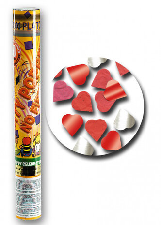 party popper hartjes 40 cm papier