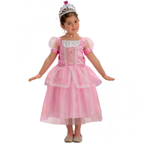 verkleedjurk prinses junior polyester roze maat 110