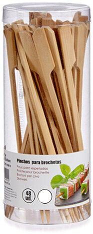 cocktailprikkers 15,5 cm bamboe naturel 48 stuks