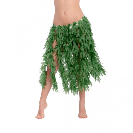 verkleedrok Hawaii dames 70 cm groen one-size