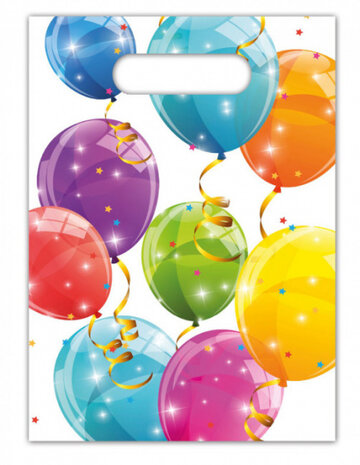 uitdeelzakjes Sparkling Balloons 23 x 17 cm 6 stuks