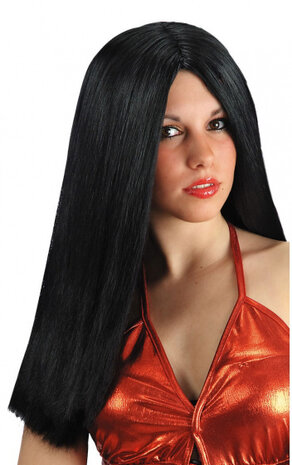 pruik Top Girl dames synthetisch zwart one-size